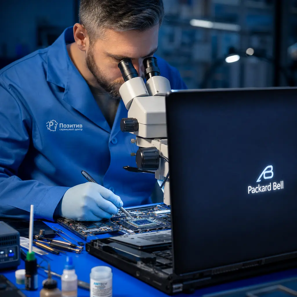 Замена видеокарты ноутбука Packard Bell в Сертолово