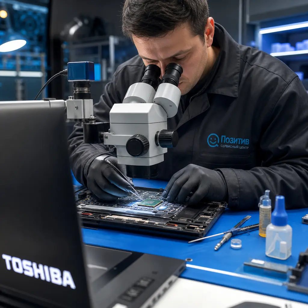 Замена видеокарты ноутбука Toshiba в Сертолово