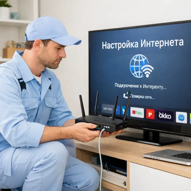 Настройка интернета на телевизоре в Сертолово