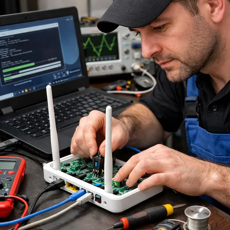 Перепрошивка WiFi роутера в Сертолово