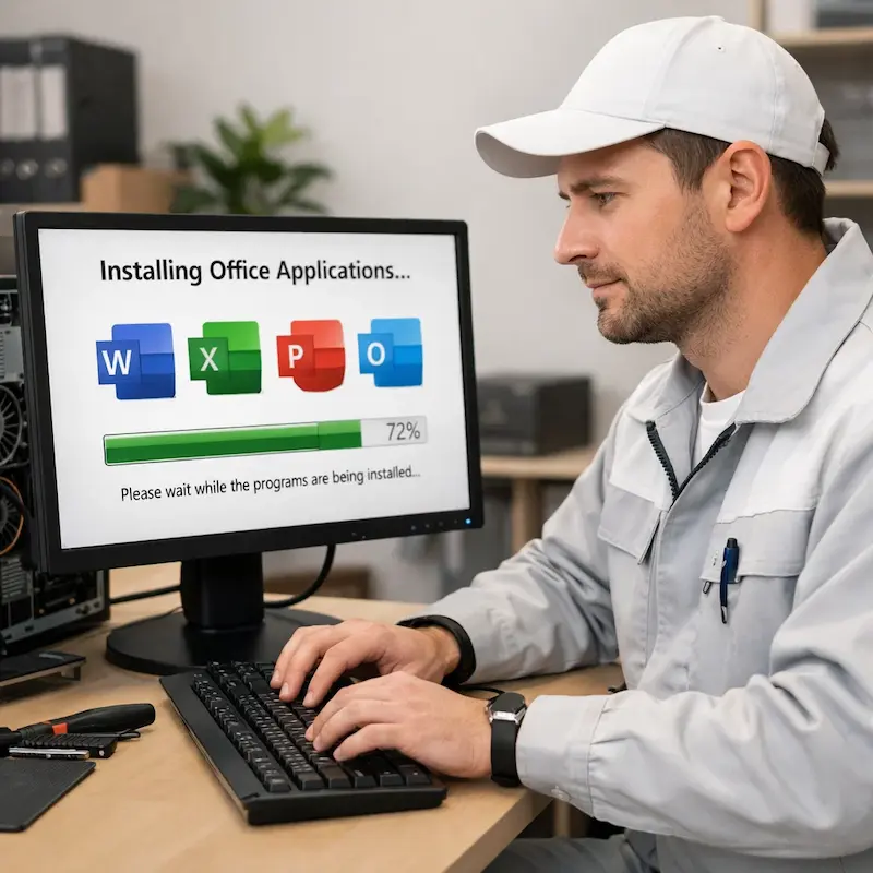 установка офисных программ на компьютер в Сертолово