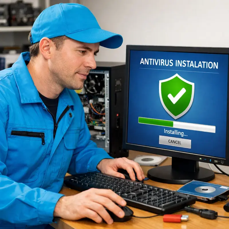 Установка антивируса на ноутбук в Сертолово