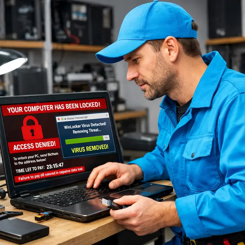 Поможем разблокировать компьютер и ноутбук в Сертолово